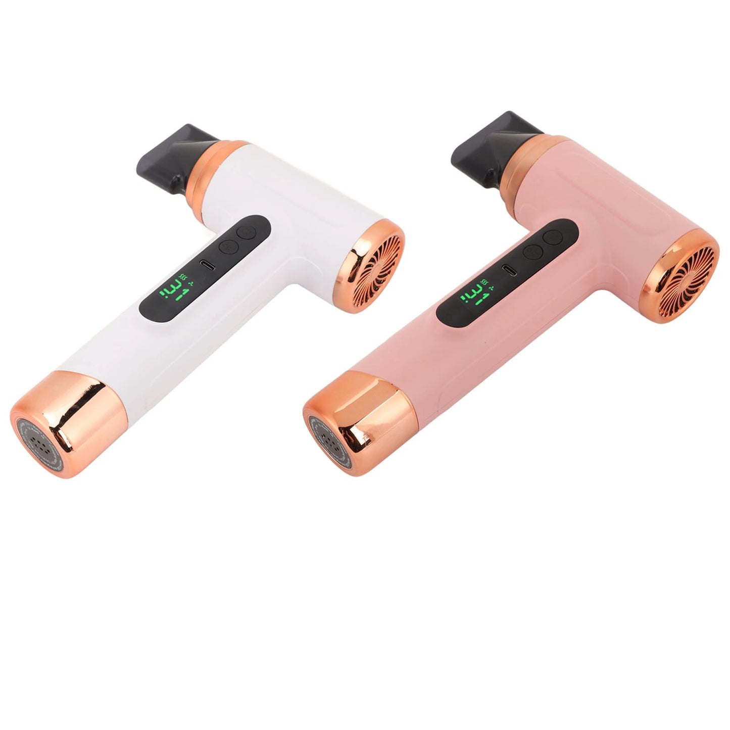 Hot and Cold Air Hair Dryer Multi Modes 15000mAh Lightweight Ergonomic Grip Cordless Hair Dryer 200W with Nozzle for Home