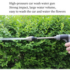 High Pressure Car Wash Water Gun Household Car Wash Tools Metal Extension Rod Rubber Coating Hand Garden Irrigation