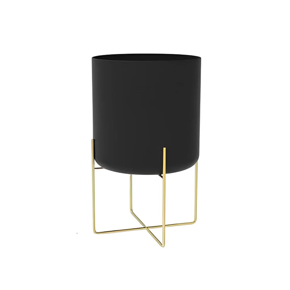 2025 Plant Stand with Pot Floor Type Flowerpot Metal Planter Black White Gold  Living Room Succulent Multi-use Balcony Decor