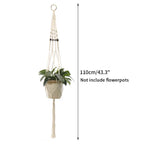 Gardening Green Plant Hanging Basket Cotton Rope Hanger Flower Pot  Handmade Macrame Pot Pocket Wall Boho Courtyard  Home Decor