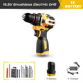 BABEQ 16.8V Brushless Electric Drill 80NM 2 IN 1 Cordless Drill 10MM Chuck Mini Electric Screwdriver Tools Lithium Ion Battery