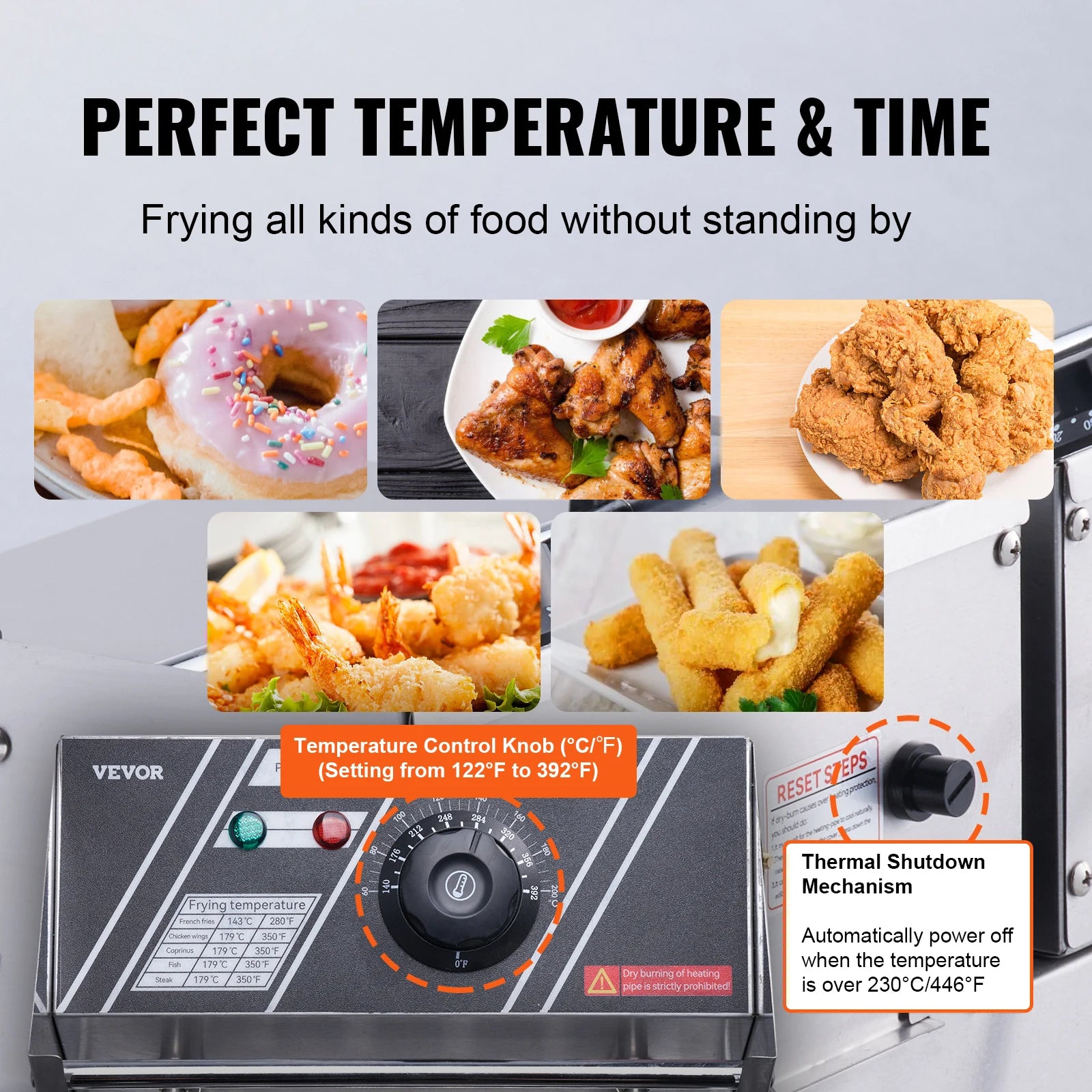 SucceBuy 12L 3000W Commercial Electric Deep Fryer w/Dual Tanks  Stainless Steel Countertop Fryer for Fried Chicken French Fries
