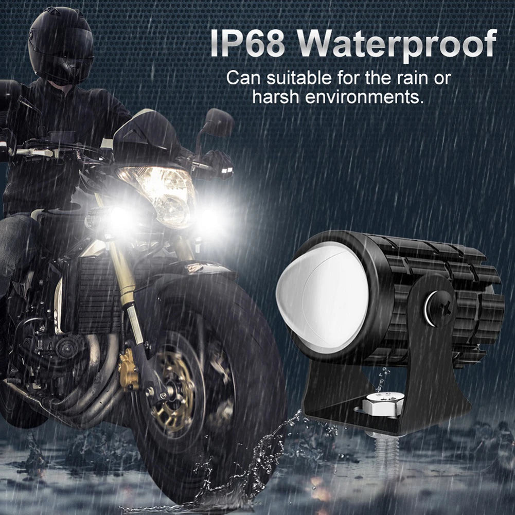 2Pcs Car LED Work Light Motorcycle Spotlight 8000LM Hi-Lo Beam Motorbike Fog Light 20Wx2 Driving Fog Lamp Headlamp Drive Light