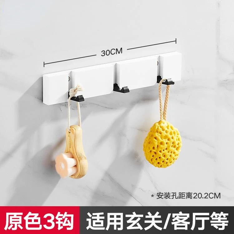 Foldable Wooden Coat Racks Bamboo Hallway Hat Hanger Bedroom Door Wall-Mounting Corner Room Kitchen Toilet Wall Invisible Hook
