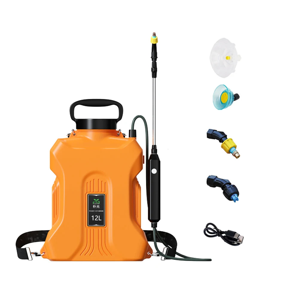 12L Rechargeable Shouldered Sprinkler Handheld Electric Sprayer Atomizing Watering Bottle Water Sprayer Garden Plants Sprayer