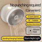 2025 New 5000mAh Rechargeable 3IN1 Multifunctional Portable Fan Wall M