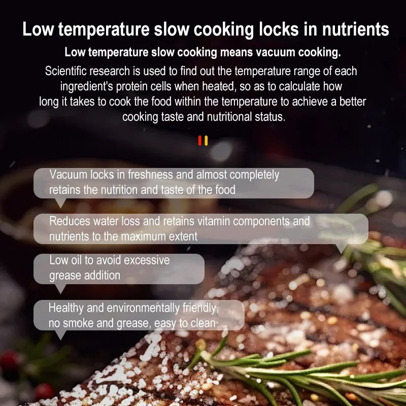 1100W Smart Sous Vide Cooker LCD Touch Immersion Circulator Accurate Cooking Digital Display APP Control Cooking Vacuum 110/220V
