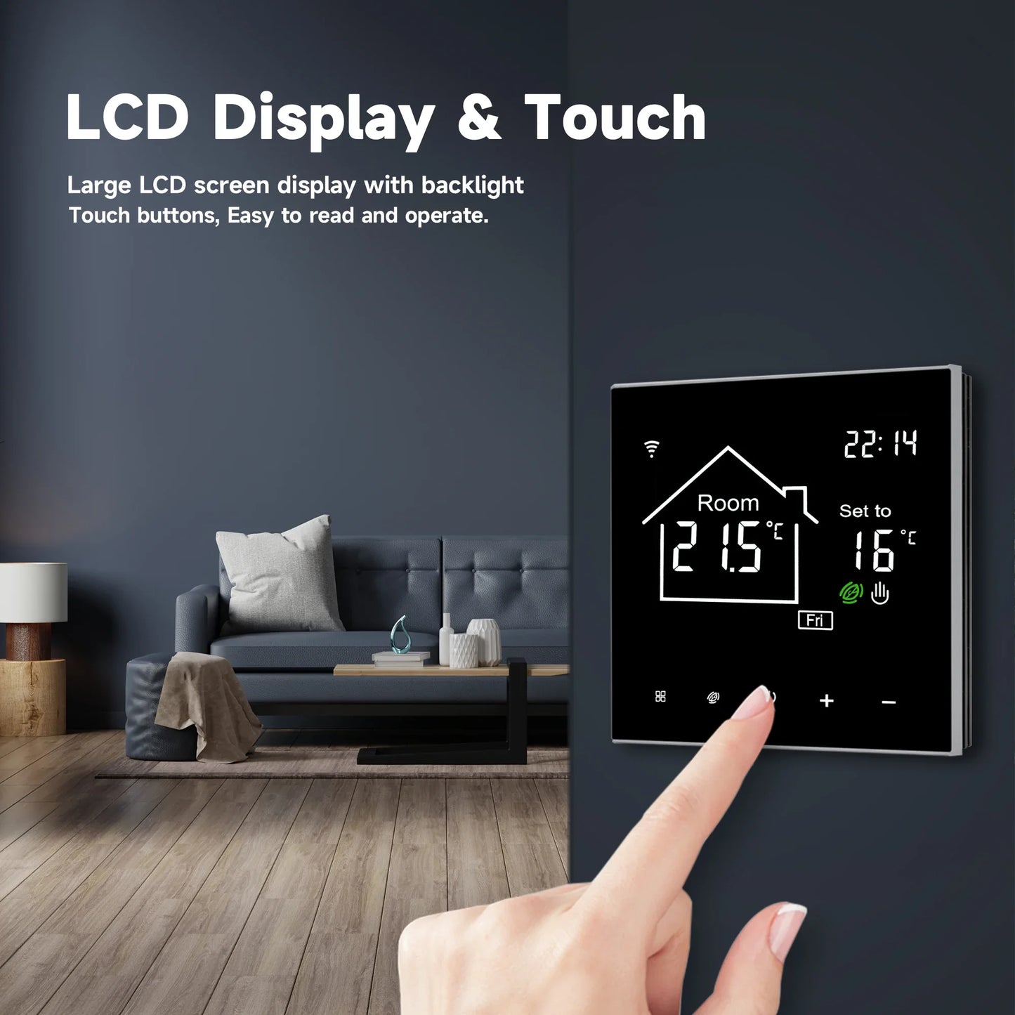 WiFi Tuya Smart Thermostat LCD Display Touch Screen for Electric Floor Heating Water/Gas Boiler Temperature Remote Controller