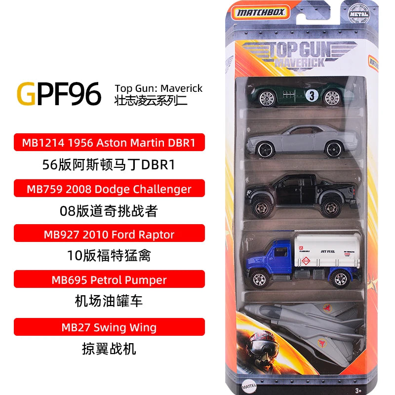 [Genuine]Matchbox Original Five Car Set Die Casting Alloy Toy Model Track Car Collection Decoration Surprise Gifts Play Vehicles