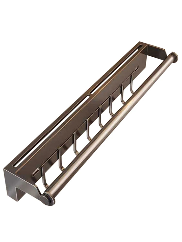 Stainless Steel Kitchen Paper Towel Rack Wall Shelf with Hook Kitchen Gadgets Hanging Organizers Storage Utensils for Kitchen