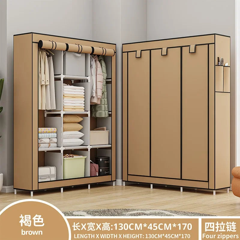 Multifunctional Dust Cloth Wardrobe, Home, Bedroom Clothing Cabinet Assembly Storage Cabinet