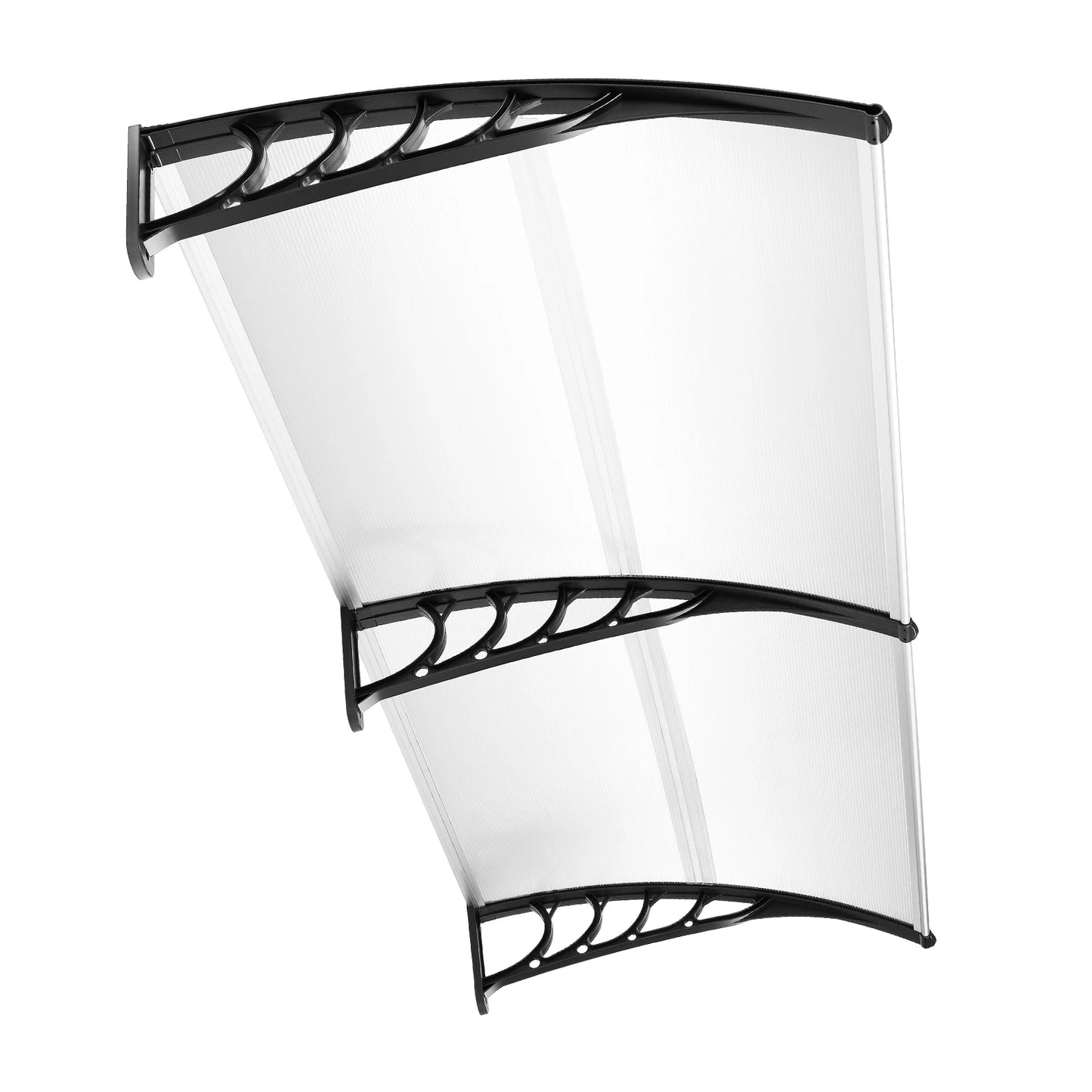 200x90cm Transparent Door Canopy, UV-Resistant Rain Shelter, Invisible Window Awning Canopy for Outdoor Entrance, No Bracket