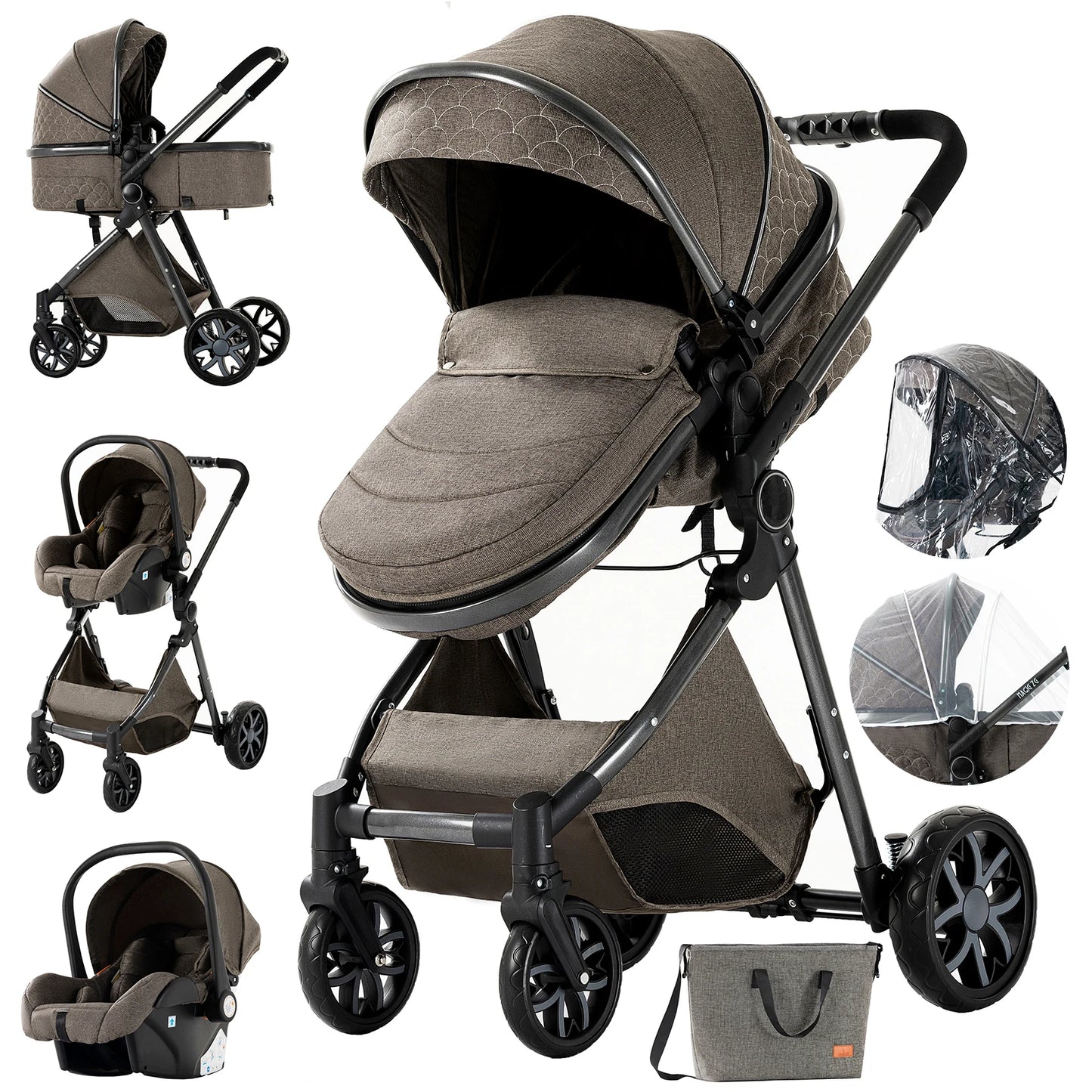 3 In 1 Baby Stroller Baby Cart Baby Accessories Baby Walker Infant Mother-Kids Children Portable Newborn Light Multifunctional