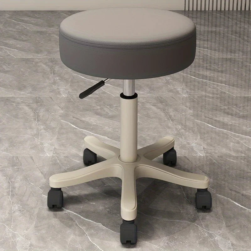 Massage Stool Beauty Salon Stool Lifting Rotating Round Stool Hair Manicure Barber Shop Stool Round Stool with Wheels