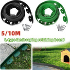 5/10M Fixed Garden Barrier Lawn Grass Plastic Edging Border With 30 Anchoring Spikes Easy Install Garden Edge Kit