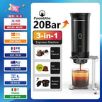 Wireless Electric Portable Espresso Coffee Machine for Car & Home Camping Coffee Maker 3-in-1 Capsule Powder Travel Coffee Maker