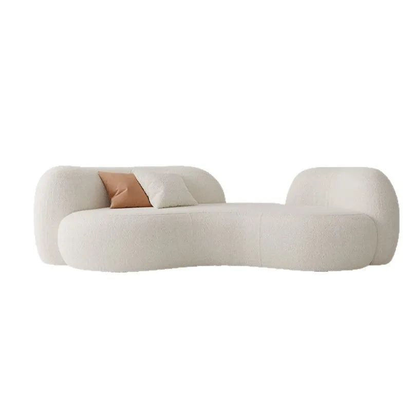 (VIP1) Cream style sofa modern simple living room small apartment reception lounge area fabric sofa