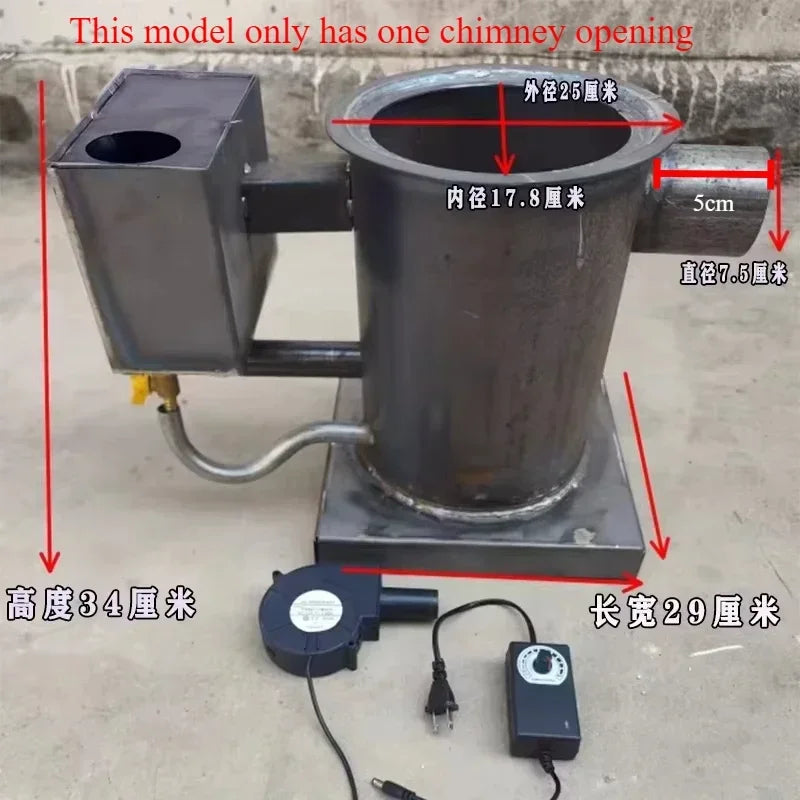 Waste Engine Oil Combustion Stove, Warm Air Stove, Hot Air Stove for Heating, Cooking, Breeding, Vegetables, Greenhouse Warming