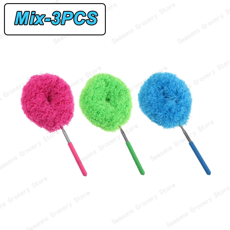 Reusable Microfibre Ceiling Fan Duster Dusting Dust Duster Ceiling Fan Blade Cleaning Adjustable Length Household Cleaning Tool