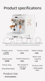 CAFOVO E130 E61 Dual Boiler Commercial Espresso Machine with Flow Control PID Espresso Maker OPV Adjustable Extraction Pressure
