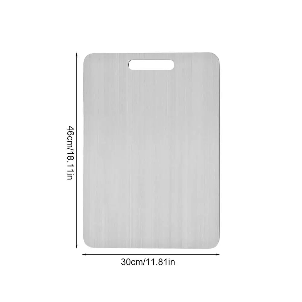 304 Stainless Steel Panel Titanium Cutting Boards for Kitchen Thickened Double Sided Cutting Board Portable Cutting Board