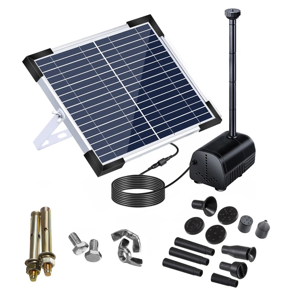 High-power Solar Landscape Fountain Outdoor 17V 10W Equipment Solar Water Pump Garden Fountains Decorative Fountain for Birdbath