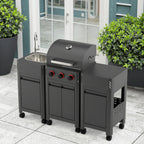 Stainless Steel BBQ Grill Modern Outdoor Kitchen  with Cabinet for Household Natural  Simple Outdoor Kitchen