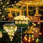 Outdoor LED Crystal Globe Light Solar Fairy Light Garden Light 5/7/12m Solar String Light for Christmas Wedding Party Decoration