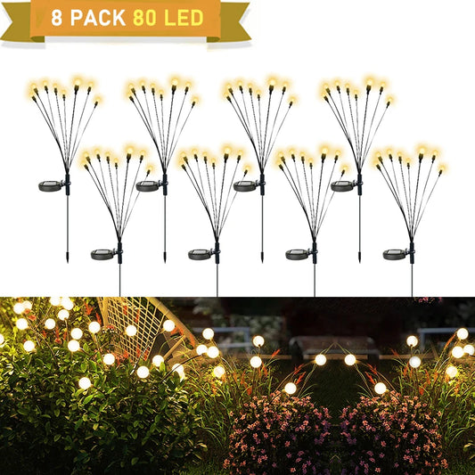 Solar Lights Outdoor LED Garden Light Solar Firefly Light Garden Decor Solar Lawn Lamp For Garden Yard Decor