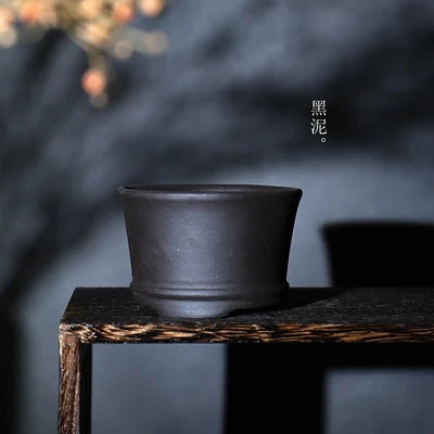 Crude Pottery Purple Sand Plants Pot, Table Vase, Breathable Garden Decoration, Home