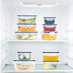 Kitchen Food Containers 12pcs-set,BPA FREE Lunch Box Sugar Cereals Storage Container