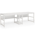Two Person Desk with Bookshelf, 78.7" Double Computer Desk, Rustic Home Office Workstation Table | AlluCanFind