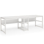 Two Person Desk with Bookshelf, 78.7" Double Computer Desk, Rustic Home Office Workstation Table | AlluCanFind