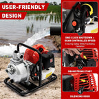 1.7HP 2-Stroke Gasoline Water Pump | High Flow Petrol Transfer Pump for Irrigation & Drainage