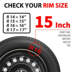 15inch Starfish Style Hub Cap Cover for Iron Rim Wheel Cover Set of 4 Steel Wheel Cover Replacement Hubcap for R15 Tire