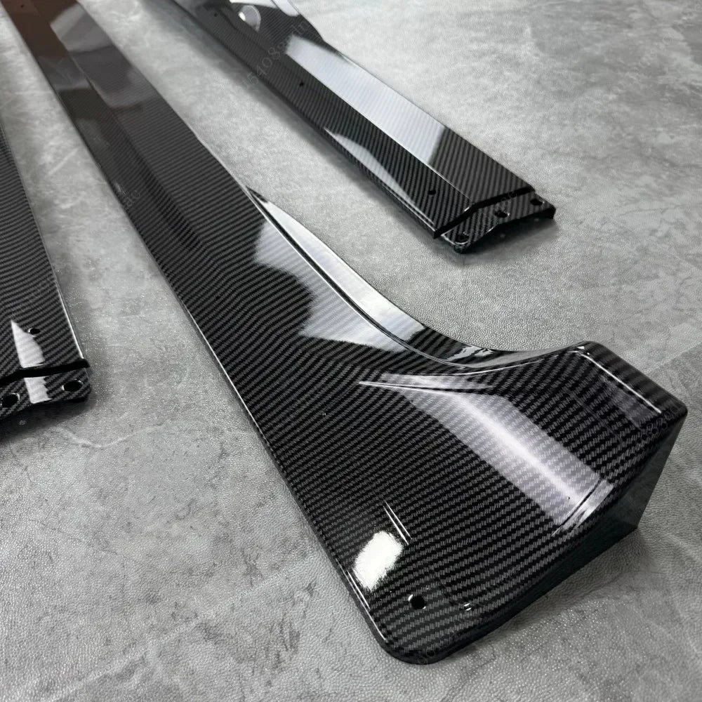 4pcs Side Skirts Spoiler Body Kits For Tesla Model Y 3 Highland Guard Extension Rocker Panels 2017-2024 Splitters Accessories