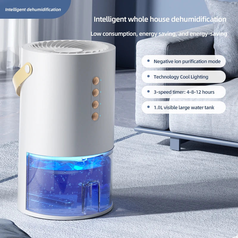 1300ML Air Dehumidifier with Basic Air Filter for Home Room Office Kit