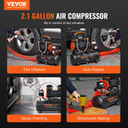 SucceBuy Silent Air Compressor 900W 1450W 1800W Quiet Oil-free Portable Air Pump for Repair Tire Inflation Whisper Compressor