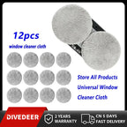 DIVEDEER 12 pcs Window Cleaner Rags Vacuum Cleaner Rags Electric Window Cleaner Round Rags