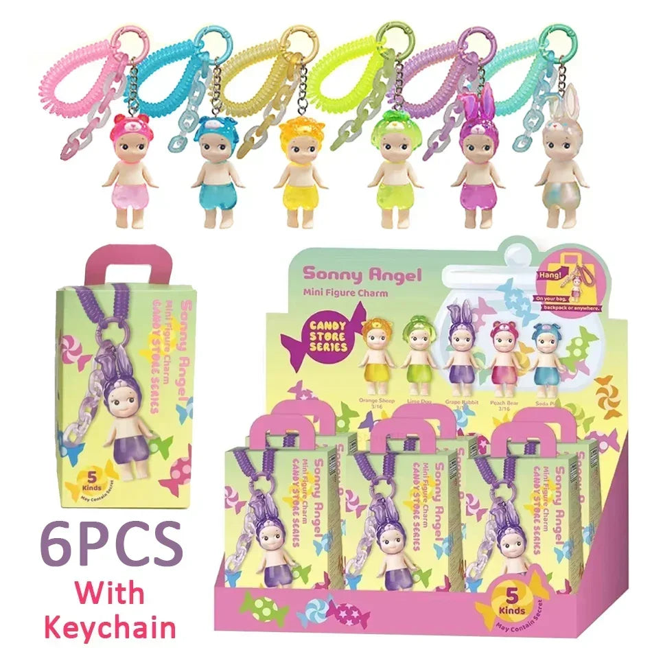 1-6PCS Angel Girl Candy House Series Blind Box Set Doll Trendy Play Keychain Pendant Gift Family and Friends Small Gifts