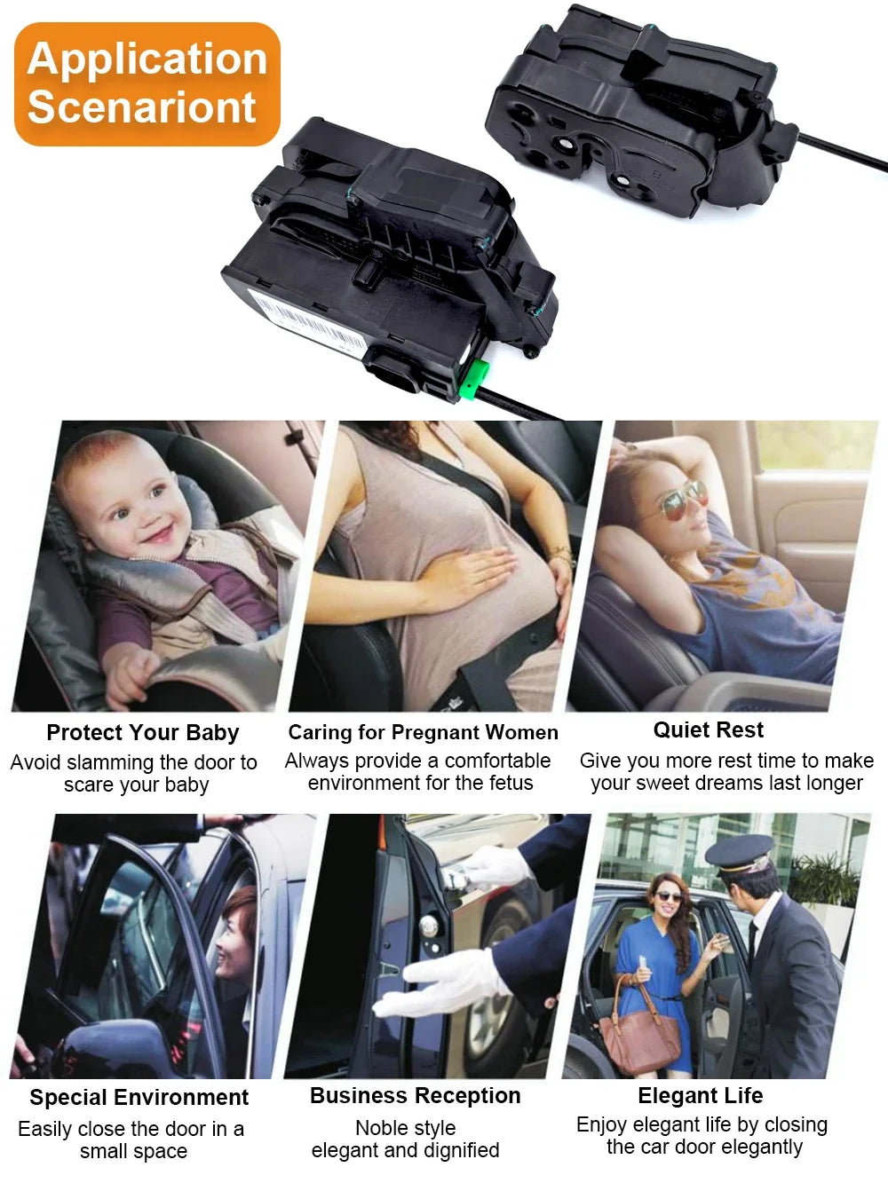 Hawknavi  Electric Suction Door Lock For Tesla Model Y Model 3 Highland with Soft Cose Anti Pinch Super Silence DIY Installing