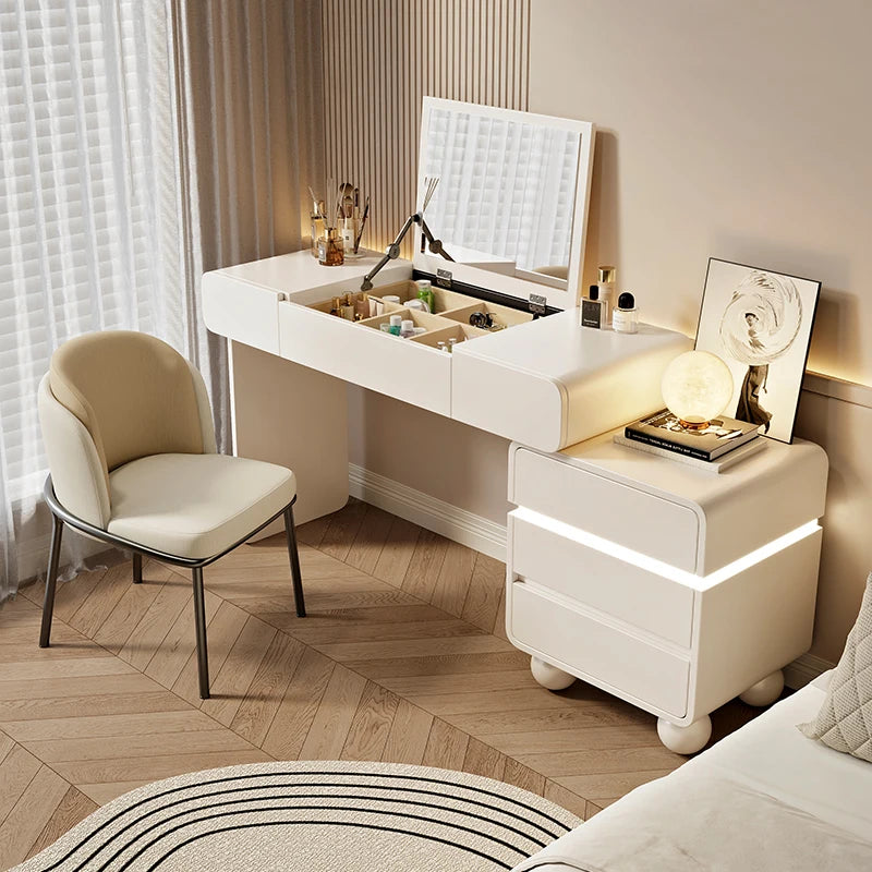 Vintage Trendy Vanity Dresser Modern Nordic Italian Unique Makeup Table Minimalist Elegant Aesthetic Vestidores Hotel Furniture