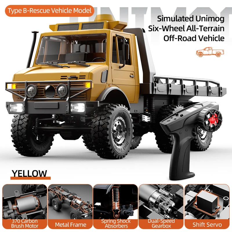 C8823 6WD RC Car 1/18 Off-road Remote Control Vehicle 2.4G High Speed Climbing Transport Rescue Crawler Model Toys for Children