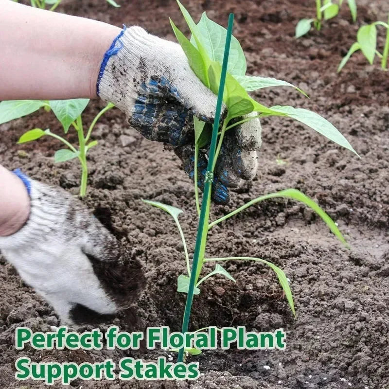10-100pcs Plant Support Sticks Plants Green Plant Floral Vegetable Potted Tomato Supports Holder DIY Bouquets Decor Garden Tools