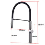 Gunmetal Rubber Kitchen Faucet Mixer Rotation Pull Down Stream Sprayer Taps Hot And Cold Water Single Hole Single Handle Faucet