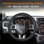 Suitable for Dodge Ultra-Thin Breathable Leather Steering Wheel Cover Suitable for Challenger Journey Charger Caliber Durango Ram 1500 Grand Caravan Dart Dakota Nitro Avenger Viper