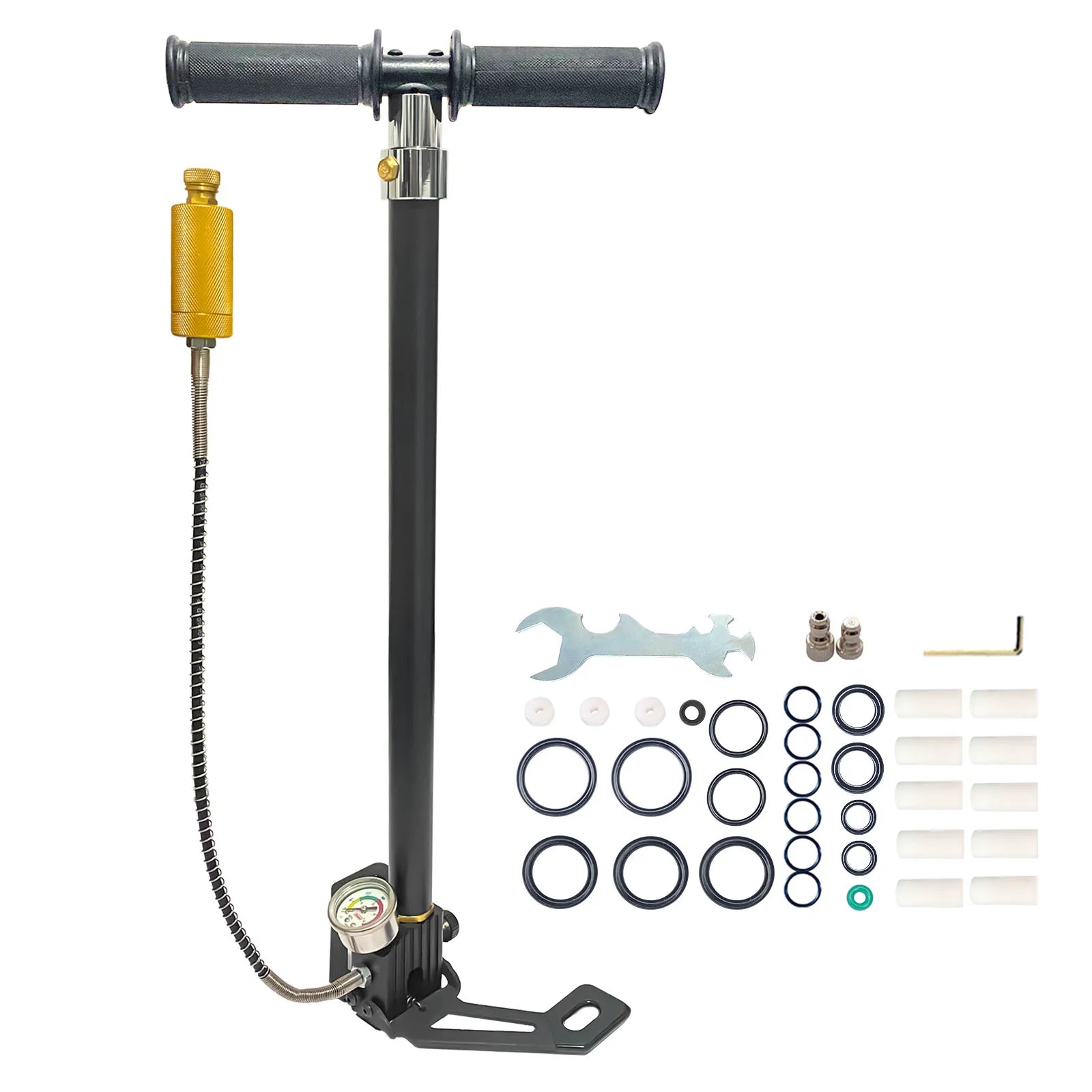 NUOGE 4 Stage 30mpa 4500Psi  PCP Hand Pump  High Pressure Operated HPA Tank Hunting Car Bicycle
