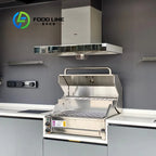 Customized Outdoor Barbecue Grill Kitchen Container Insulated Modular DIY Kitchens with Stone Marble Countertop