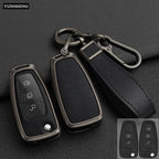 Zinc Alloy + Silicone Car Key Case Cover for Ford Fiesta Ranger C-Max S-Max Focus 3 4 Galaxy Mondeo Transit Tourneo Custom MK4
