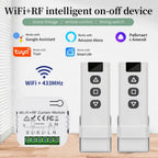 Tuya Smart WiFi Curtain Switch Blind Rolling Shutter RF433MHz Remote Control For Smart Life App Support Google Home Alexa